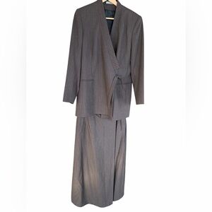 🤎Laura Ashley UNIQUE, VINTAGE Warm Brown All Season Wool 2-piece Suit Set. GOOD!